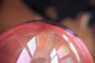 Sabun köpüğü hava makroda renkli