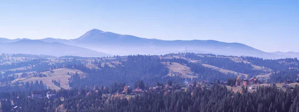 Nebel Wald Den Bergen — Stockfoto