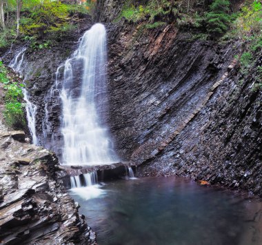 Karpat orman şelale