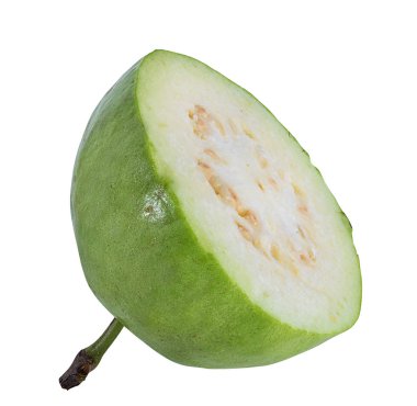 Guava beyaz arkaplanda izole edildi