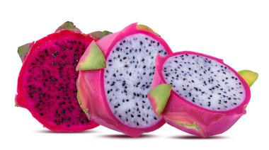 Beyaz arkaplanda Ejder Meyvesi izole