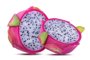 Beyaz arkaplanda Ejder Meyvesi izole