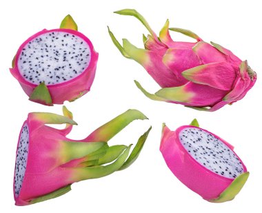 Beyaz arkaplanda Ejder Meyvesi izole