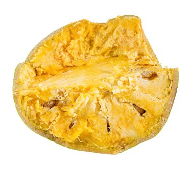 Bael meyve ya da beyaz bir arka plan üzerinde ahşap elma meyve (Aegle marmelos)