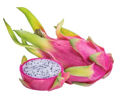 Beyaz arkaplanda Ejder Meyvesi izole