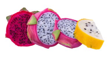 Beyaz arkaplanda Ejder Meyvesi izole