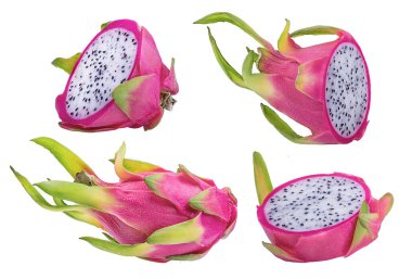 Beyaz arkaplanda Ejder Meyvesi izole