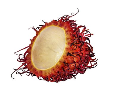 Rambutan beyaz arkaplanda izole edildi 