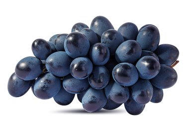 Beyaz arkaplanda izole edilmiş taze üzümler