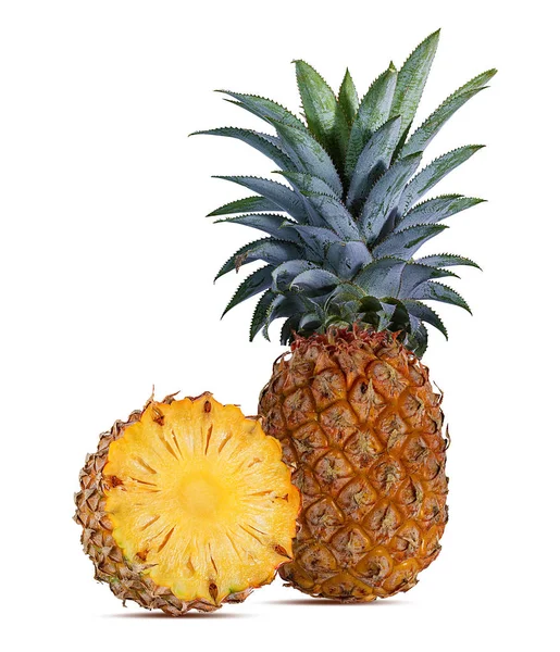 Verse Ananas Geïsoleerd Witte Achtergrond — Stockfoto