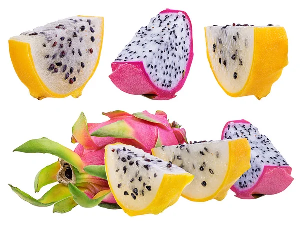 Beyaz arkaplanda Ejder Meyvesi izole