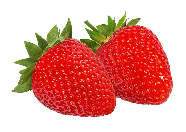 Çilek beyaz arkaplanda izole edildi