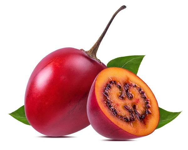 Tamarillo แยกก นบนพ นหล ขาว — ภาพถ่ายสต็อก