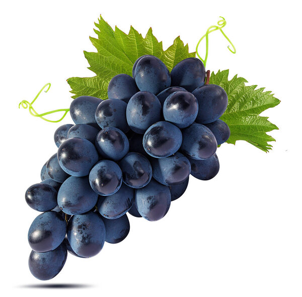 Fresh grapes isolated on white background