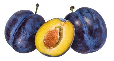 Beyaz arkaplanda erik