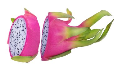 Beyaz arkaplanda Ejder Meyvesi izole