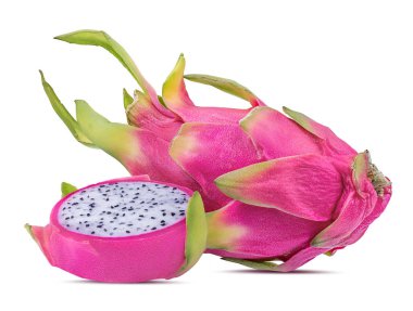 Beyaz arkaplanda Ejder Meyvesi izole