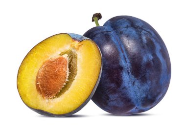 Beyaz arkaplanda erik