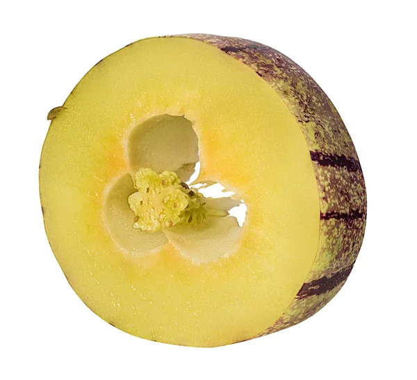 Pepino Melon Fruit Isolated White Background Clipping Path — Stock Photo, Image