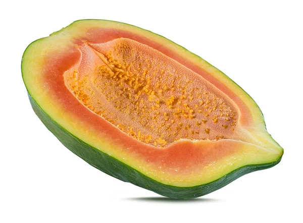 Papaya Isolerad Vit Bakgrund — Stockfoto