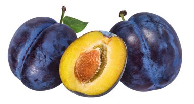 Beyaz arkaplanda erik