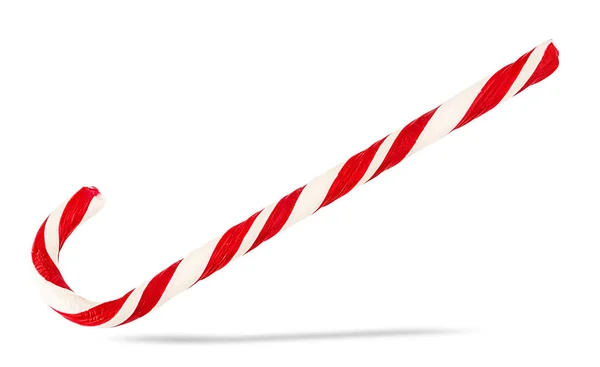 Christmas Candy Cane Isolated White Background — Stock Photo, Image