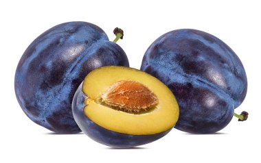 Beyaz arkaplanda erik