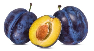 Beyaz arkaplanda erik