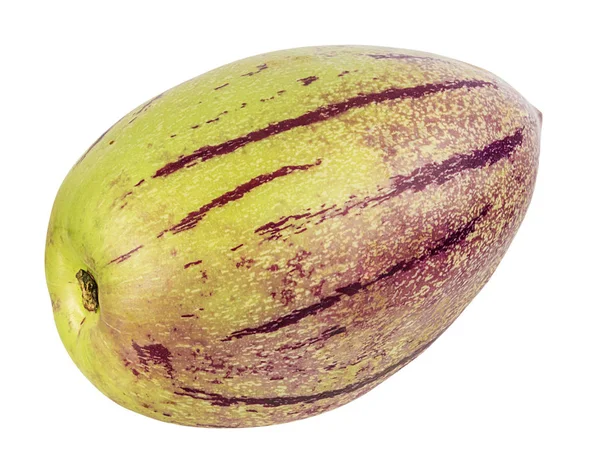 Pepino Melone Früchte Isoliert Auf Weißem Hintergrund Schneidpfad — Stockfoto