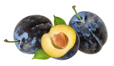 Beyaz arkaplanda erik