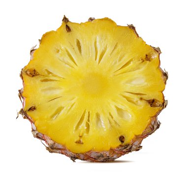 Beyaz arkaplanda izole edilmiş taze ananas