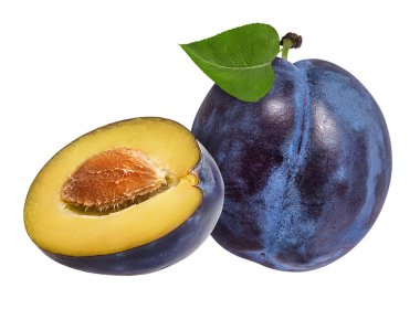 Beyaz arkaplanda erik