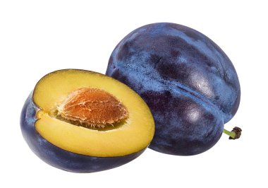 Beyaz arkaplanda erik