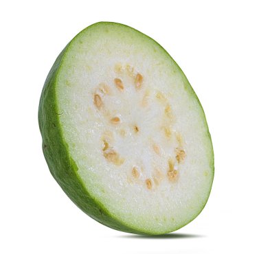 Guava beyaz arkaplanda izole edildi