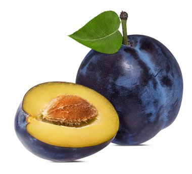 Beyaz arkaplanda erik