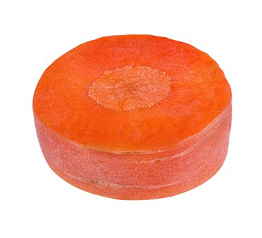 Beyaz üzerine izole edilmiş havuç dilimleri..