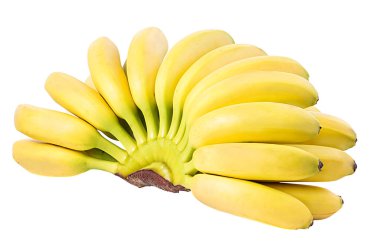 Beyaz arkaplanda izole muzlar