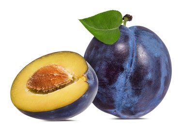 Beyaz arkaplanda erik