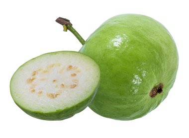 Guava beyaz arkaplanda izole edildi