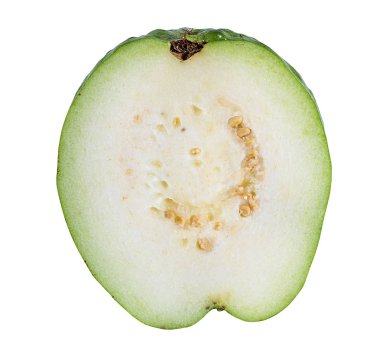 Guava beyaz arkaplanda izole edildi