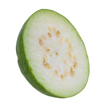 Guava beyaz arkaplanda izole edildi