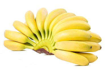 Beyaz arkaplanda izole muzlar