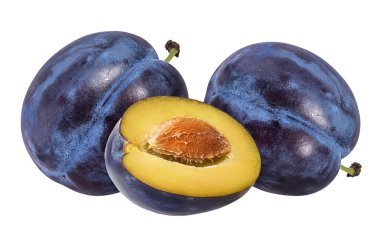 Beyaz arkaplanda erik