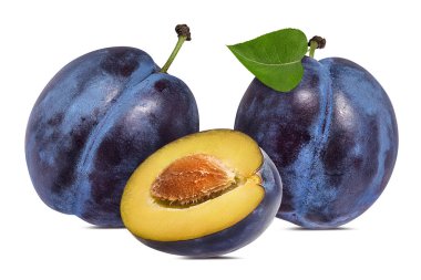 Beyaz arkaplanda erik