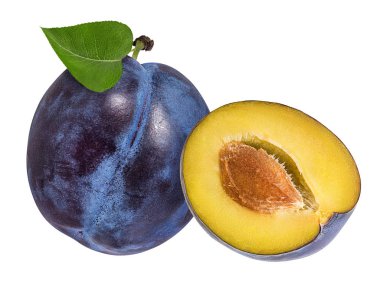 Beyaz arkaplanda erik