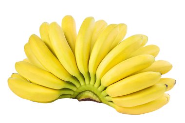 Beyaz arkaplanda izole muzlar