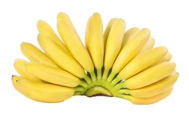 Beyaz arkaplanda izole muzlar