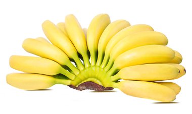 Beyaz arkaplanda izole muzlar