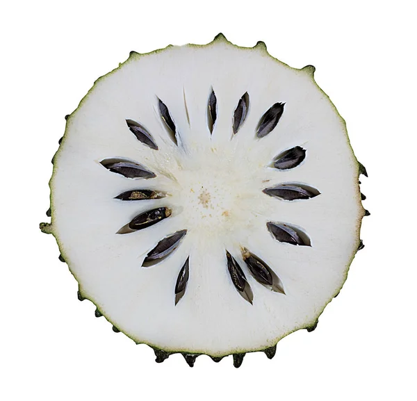 Annona Muricata Oursop Fruit Appel Suiker Ustard Apple Geïsoleerd Witte — Stockfoto