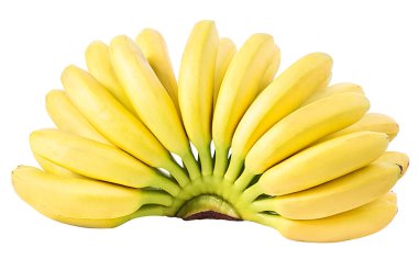 Beyaz arkaplanda izole muzlar